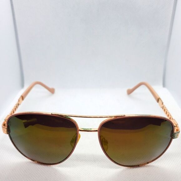 Jessica Simpson Pink & Gold Aviator Sunglasses - Picture 1 of 10